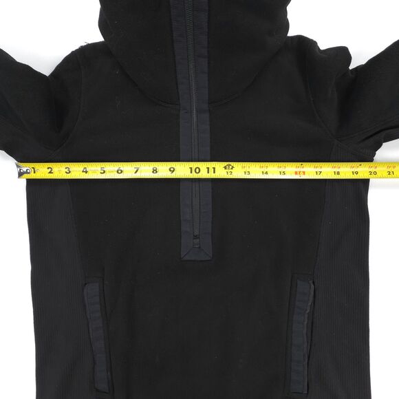 LULULEMON Post Chaturanga Pullover Black OG Fleece 1/2 Zip Sweater Athleisure 6 - Picture 4 of 7